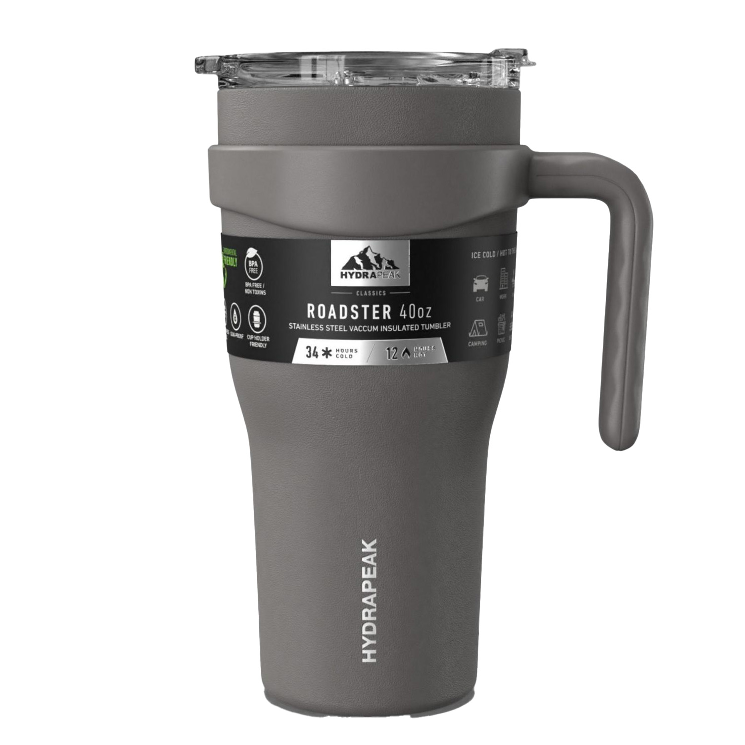 40 oz Hydrapeak® Stainless Steel Insulated Roadster Tumbler w/ Straw Lid 1