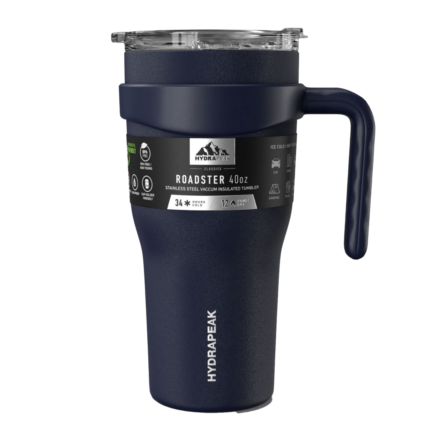 40 oz Hydrapeak® Stainless Steel Insulated Roadster Tumbler w/ Straw Lid 1