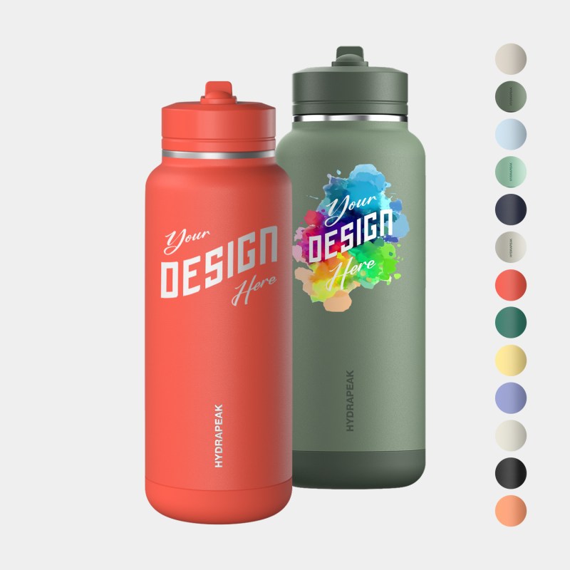 32 oz Hydrapeak® Allure Stainless Steel Insulated Sport Water Bottle w/ Straw Lid 1 32 oz Hydrapeak® Allure Stainless Steel Insulated Sport Water Bottle w/ Straw Lid 1