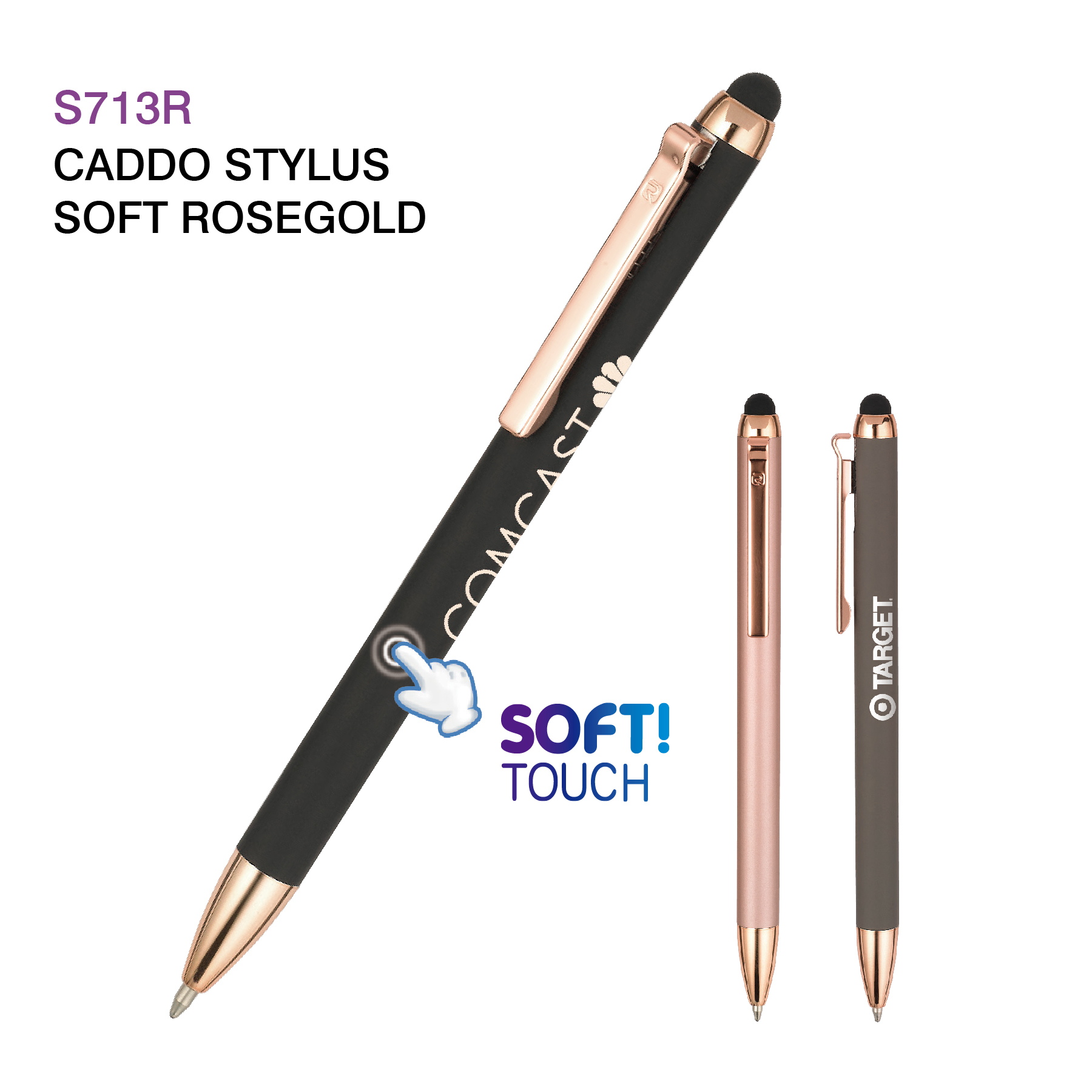 Caddo Stylus Soft Rosegold Pen 1