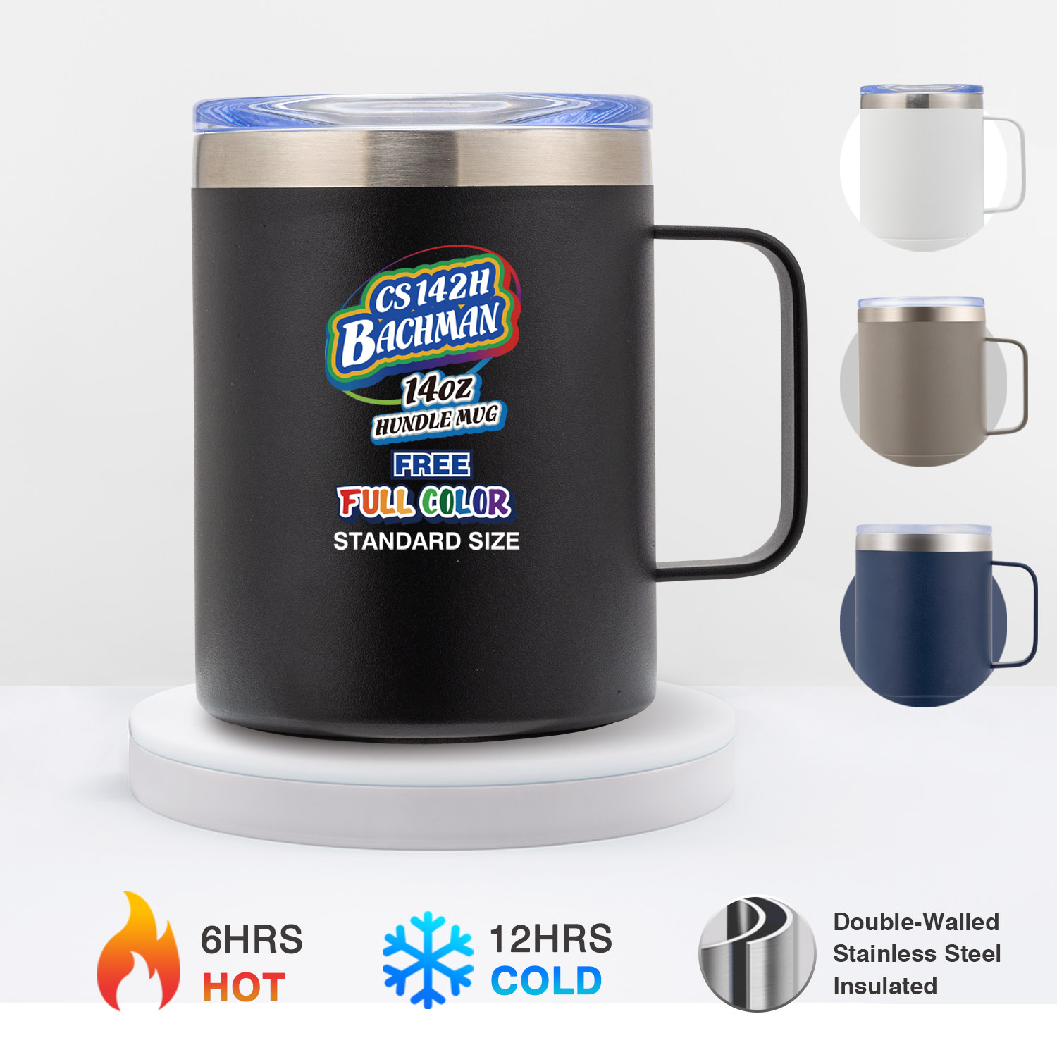 14 Oz. Bachman Handle Mug 1