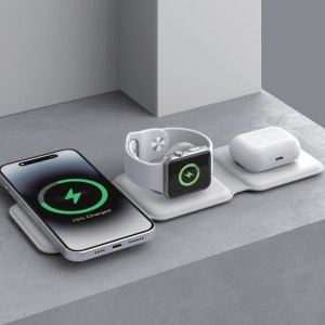 Trio Pro - 3-In-1 Travel Charger With Case - White 1 Trio Pro - 3-In-1 Travel Charger With Case - White 1