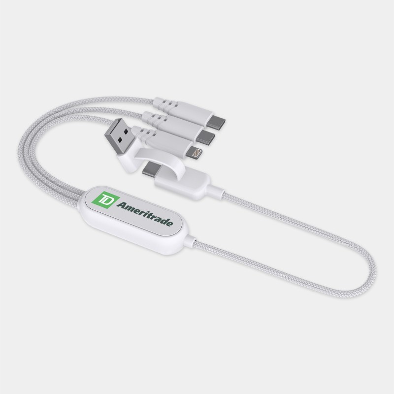 Leo - 100W Multi-Cable with USB-C and Lightning Adapters 1 Leo - 100W Multi-Cable with USB-C and Lightning Adapters 1