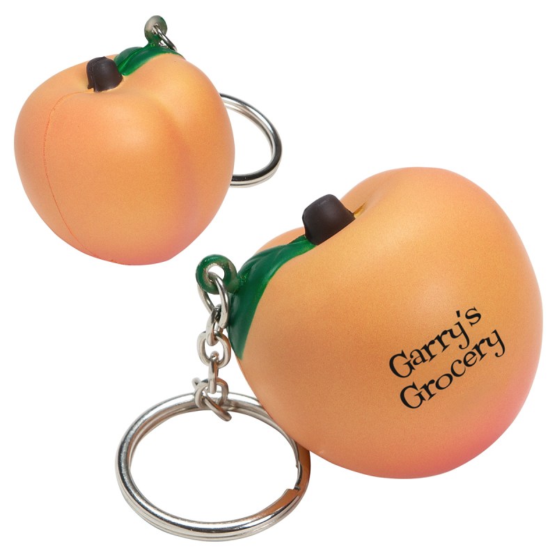 Peach Stress Reliever Key Chain 1 Peach Stress Reliever Key Chain 1