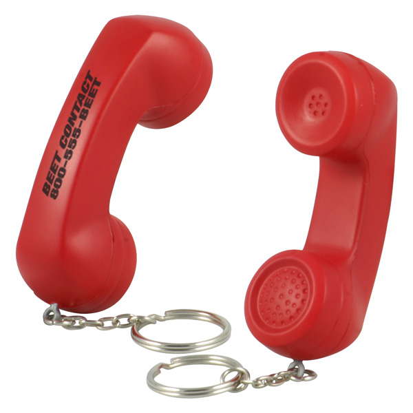 Telephone Receiver Stress Reliever Key Chain 1 Telephone Receiver Stress Reliever Key Chain 1