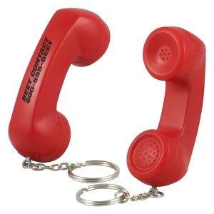 Telephone Receiver Stress Reliever Key Chain 1 Telephone Receiver Stress Reliever Key Chain 1