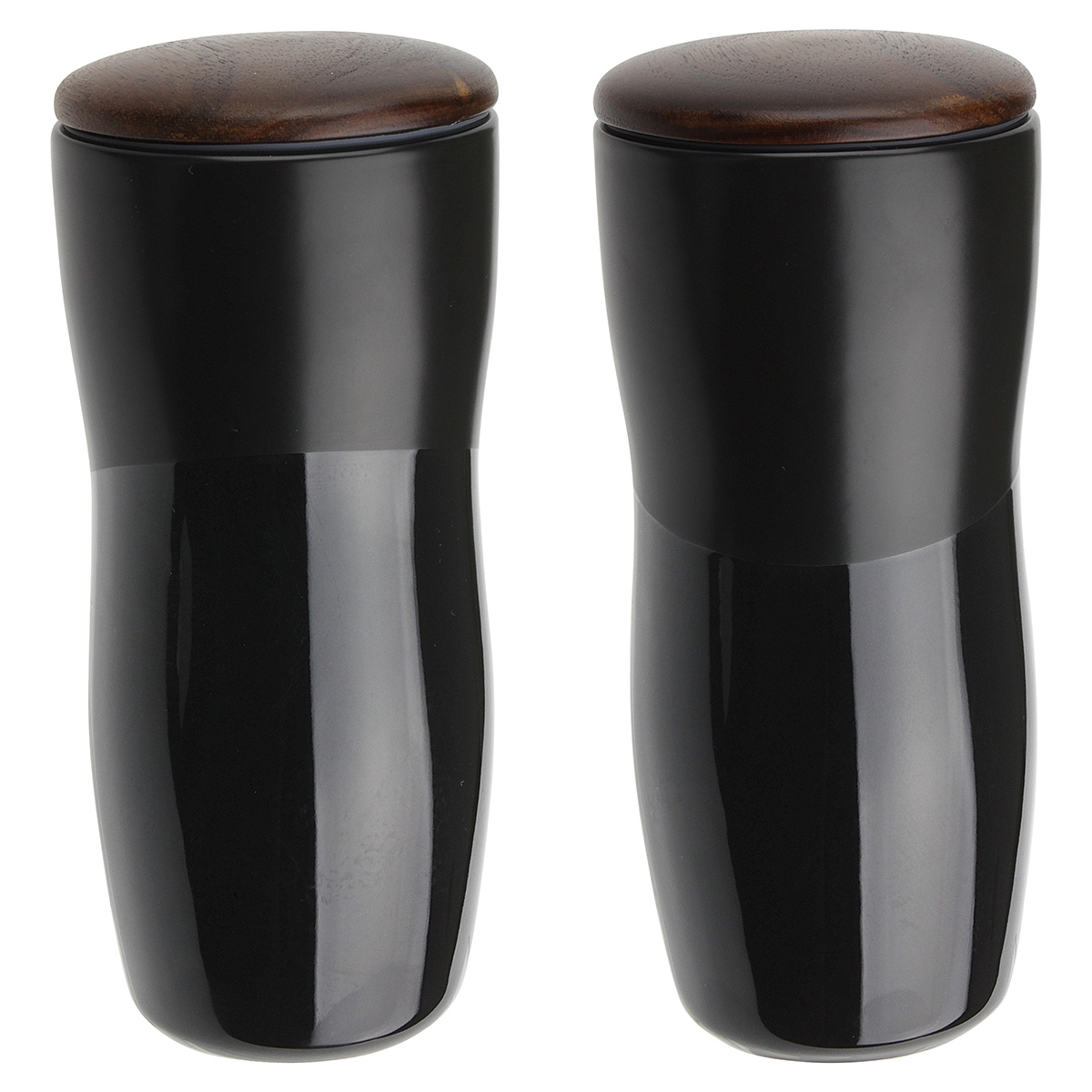 Adriano 12 oz Double-wall Ceramic Tumbler with Wood Lid 1