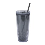 Clio 20 oz Recycled Acrylic Straw Tumbler - Smoke Clio 20 oz Recycled Acrylic Straw Tumbler - Smoke