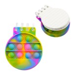 Round Push Pop Spiral Notebook - Rainbow Round Push Pop Spiral Notebook - Rainbow
