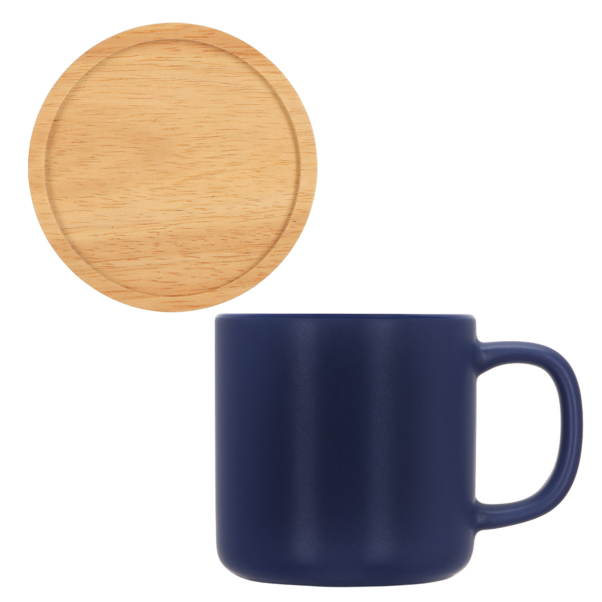 Dalton 12 oz Ceramic Mug w/ Bamboo Lid/Coaster 1