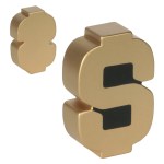 Dollar Sign Stress Reliever - Gold Dollar Sign Stress Reliever - Gold