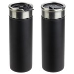 Solari 18 oz Copper-Lined Powder-Coated Insulated Tumbler - Black Solari 18 oz Copper-Lined Powder-Coated Insulated Tumbler - Black