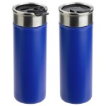 Solari 18 oz Copper-Lined Powder-Coated Insulated Tumbler - Blue Solari 18 oz Copper-Lined Powder-Coated Insulated Tumbler - Blue