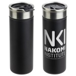 Solari 18 oz Copper-Lined Powder-Coated Insulated Tumbler - Black Solari 18 oz Copper-Lined Powder-Coated Insulated Tumbler - Black