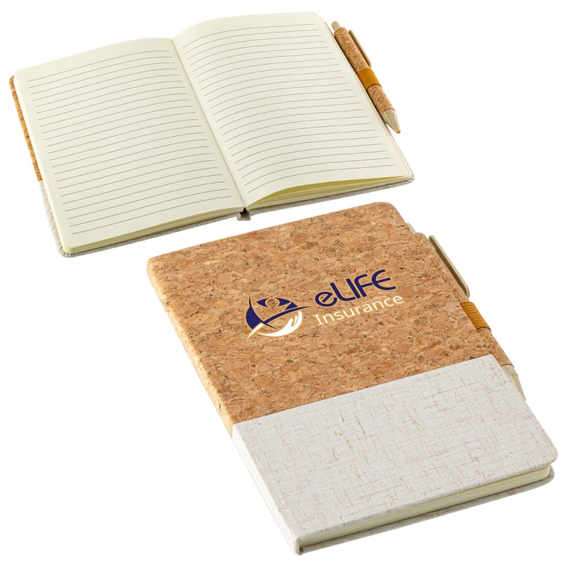 Cork & Linen Journal with Eco Pen 1 Cork & Linen Journal with Eco Pen 1