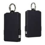 Esprit 2000mAh UL Listed Power Bank with Built-In Cables - Black Esprit 2000mAh UL Listed Power Bank with Built-In Cables - Black