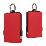 Esprit 2000mAh UL Listed Power Bank with Built-In Cables - Red Esprit 2000mAh UL Listed Power Bank with Built-In Cables - Red
