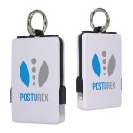 Esprit 2000mAh UL Listed Power Bank with Built-In Cables - White Esprit 2000mAh UL Listed Power Bank with Built-In Cables - White