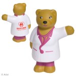 Nurse Bear Stress Reliever - Brown/White/Pink Nurse Bear Stress Reliever - Brown/White/Pink