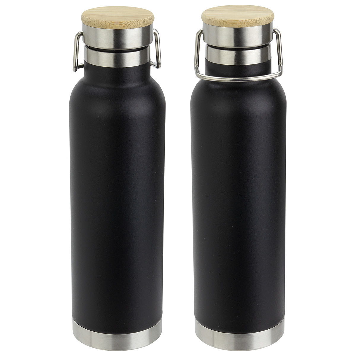 Cusano 22 oz Vacuum Insulated Stainless Steel Bottle with Bamboo Cap 1