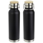 Cusano 22 oz Vacuum Insulated Stainless Steel Bottle with Bamboo Cap - Black Cusano 22 oz Vacuum Insulated Stainless Steel Bottle with Bamboo Cap - Black