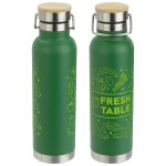 Cusano 22 oz Vacuum Insulated Stainless Steel Bottle with Bamboo Cap - Green Cusano 22 oz Vacuum Insulated Stainless Steel Bottle with Bamboo Cap - Green