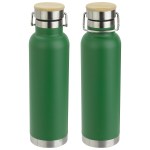 Cusano 22 oz Vacuum Insulated Stainless Steel Bottle with Bamboo Cap - Green Cusano 22 oz Vacuum Insulated Stainless Steel Bottle with Bamboo Cap - Green
