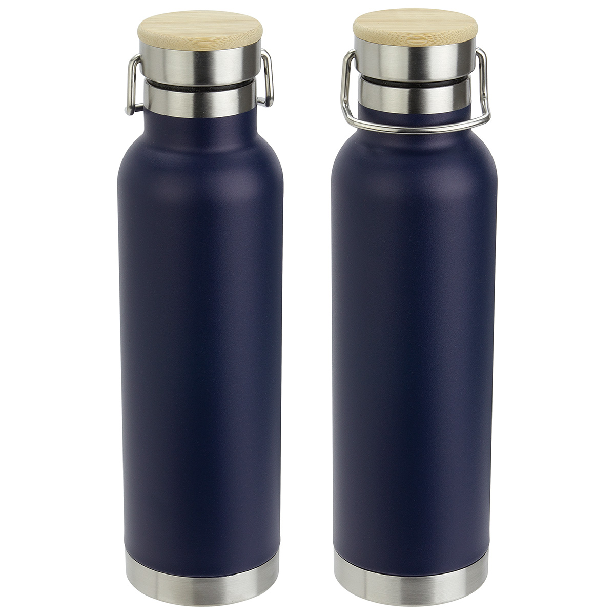 Cusano 22 oz Vacuum Insulated Stainless Steel Bottle with Bamboo Cap 1