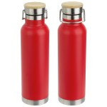 Cusano 22 oz Vacuum Insulated Stainless Steel Bottle with Bamboo Cap - Red Cusano 22 oz Vacuum Insulated Stainless Steel Bottle with Bamboo Cap - Red