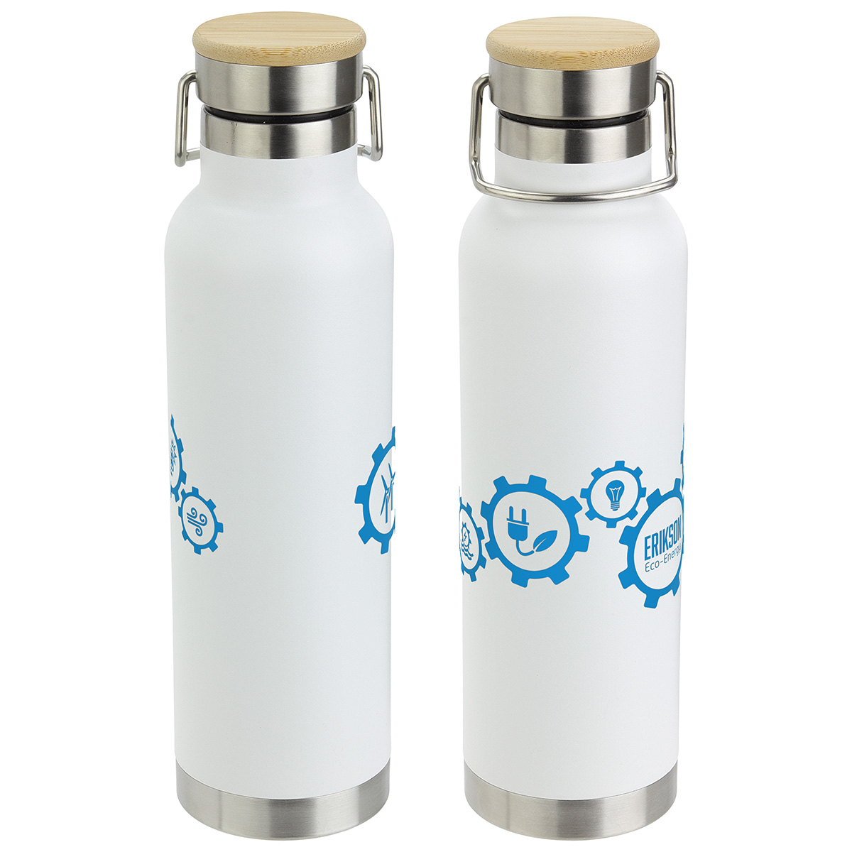 Cusano 22 oz Vacuum Insulated Stainless Steel Bottle with Bamboo Cap 1