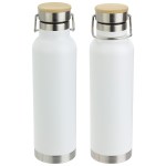 Cusano 22 oz Vacuum Insulated Stainless Steel Bottle with Bamboo Cap - White Cusano 22 oz Vacuum Insulated Stainless Steel Bottle with Bamboo Cap - White