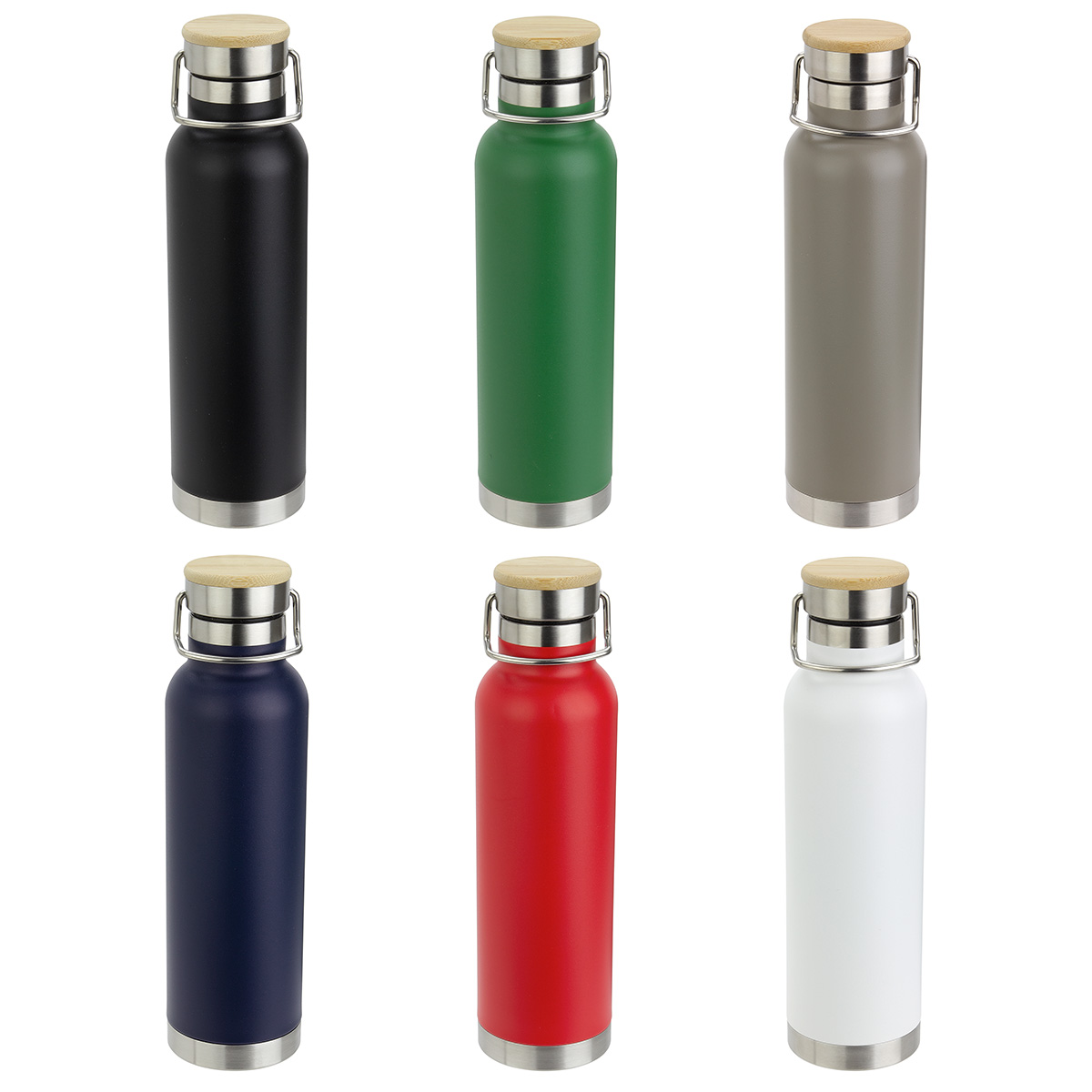 Cusano 22 oz Vacuum Insulated Stainless Steel Bottle with Bamboo Cap 1