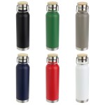 Cusano 22 oz Vacuum Insulated Stainless Steel Bottle with Bamboo Cap 2 Cusano 22 oz Vacuum Insulated Stainless Steel Bottle with Bamboo Cap 2