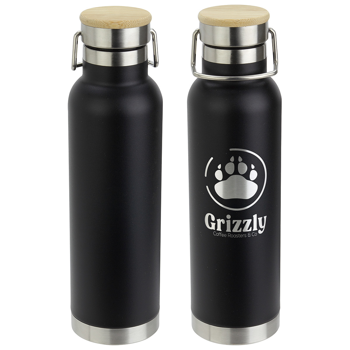 Cusano 22 oz Vacuum Insulated Stainless Steel Bottle with Bamboo Cap 1