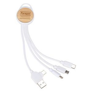 Bamboo 3-in-1 6" Charging Cable 1 Bamboo 3-in-1 6" Charging Cable 1