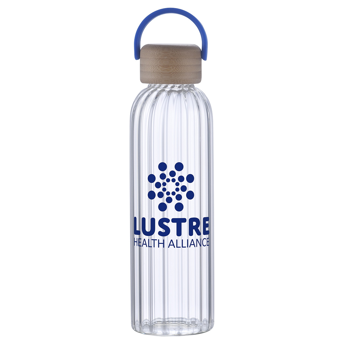 Eos 21 oz Glass Bottle w/ Bamboo Lid 1