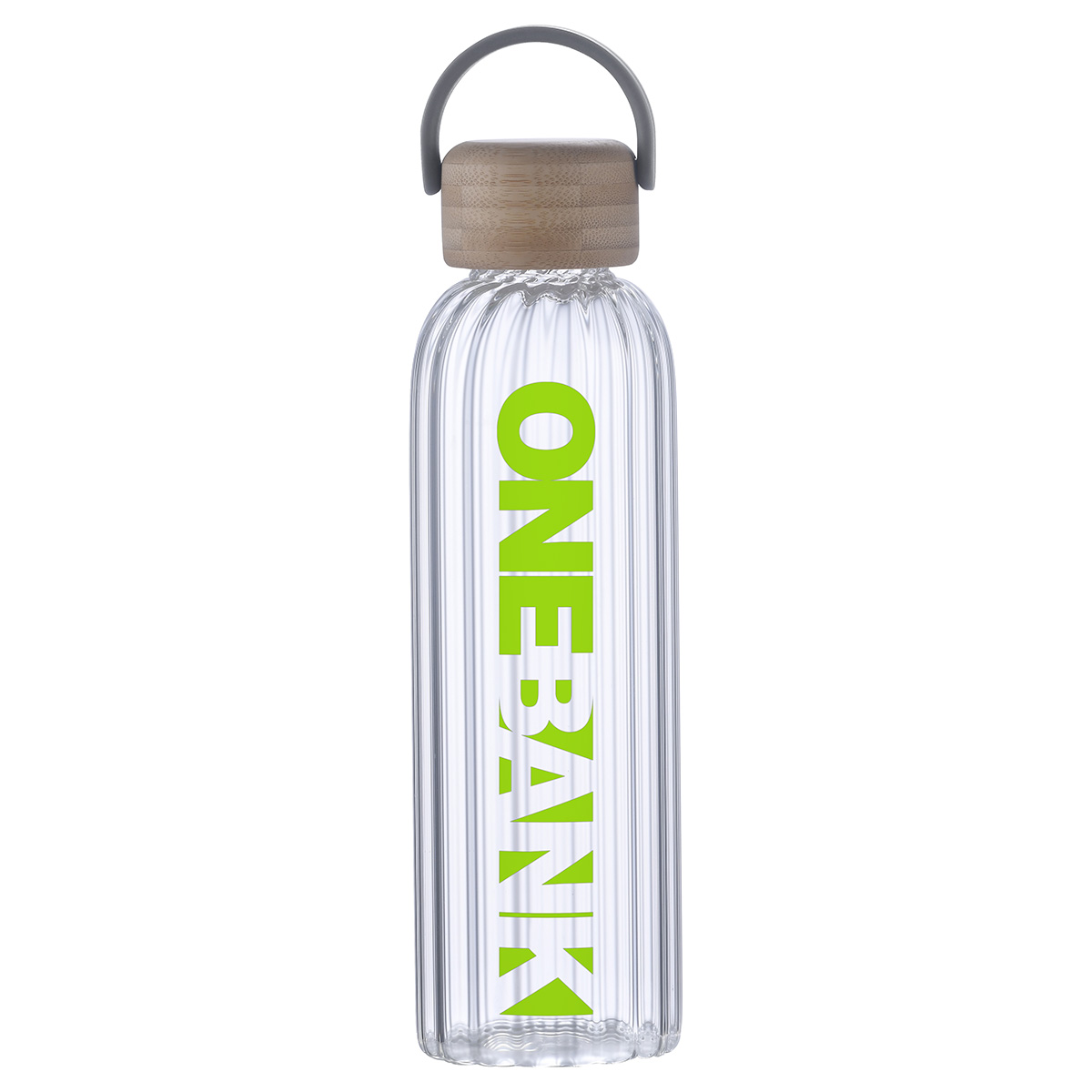 Eos 21 oz Glass Bottle w/ Bamboo Lid 1