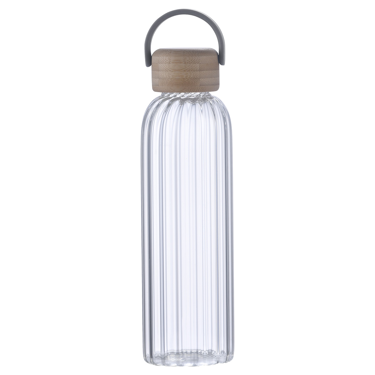 Eos 21 oz Glass Bottle w/ Bamboo Lid 1