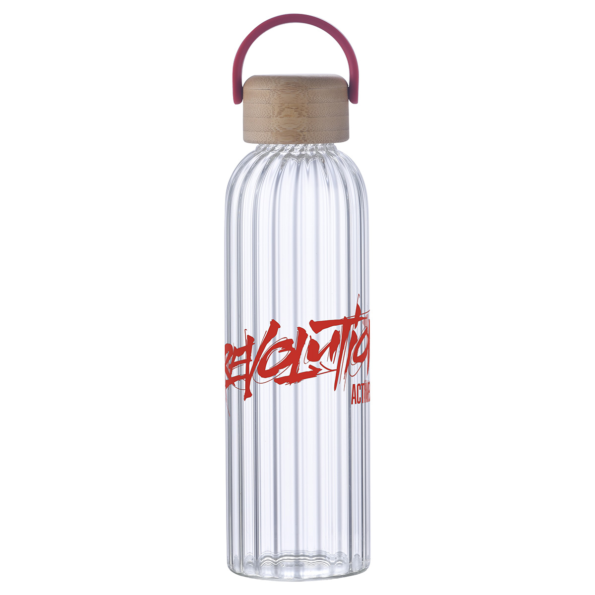 Eos 21 oz Glass Bottle w/ Bamboo Lid 1