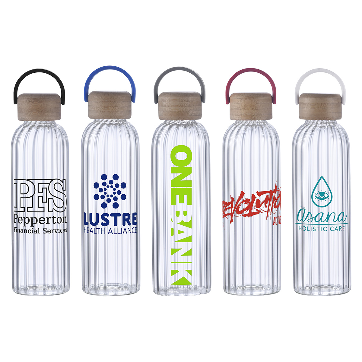 Eos 21 oz Glass Bottle w/ Bamboo Lid 1