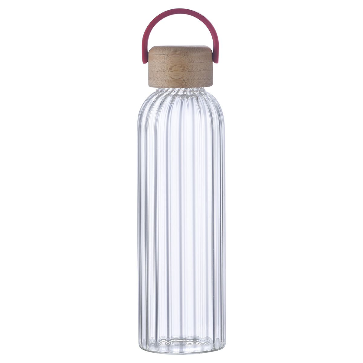Eos 21 oz Glass Bottle w/ Bamboo Lid 1