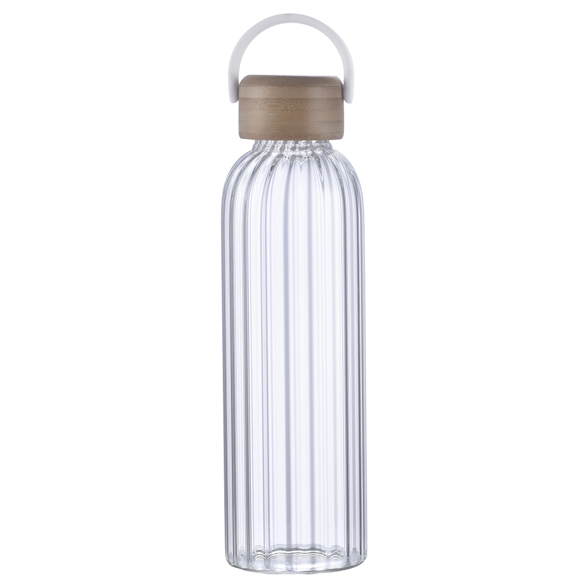 Eos 21 oz Glass Bottle w/ Bamboo Lid 1