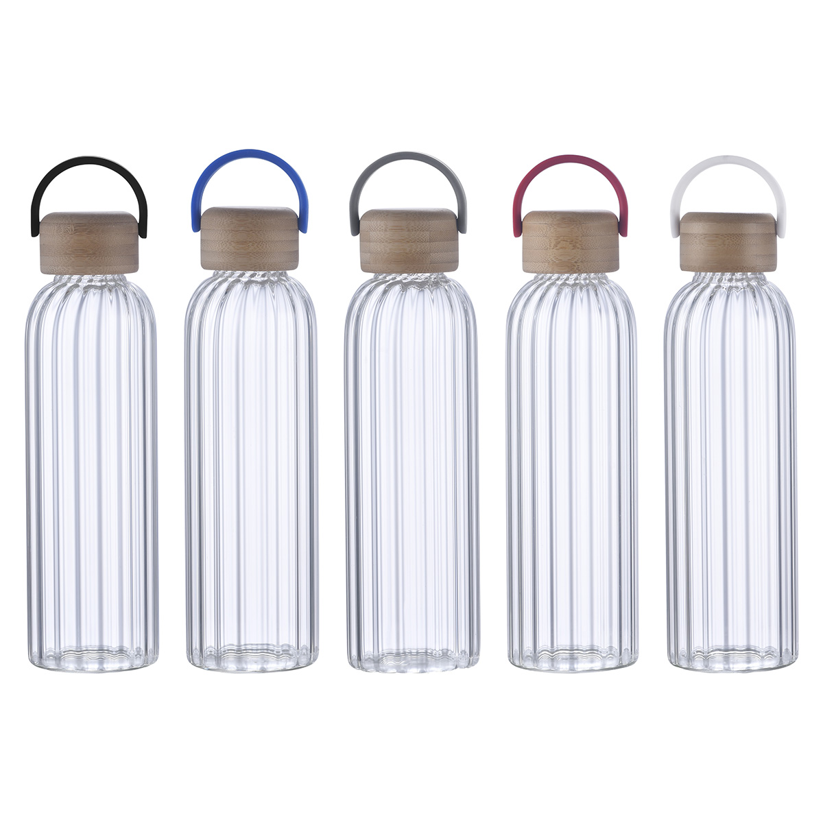 Eos 21 oz Glass Bottle w/ Bamboo Lid 1