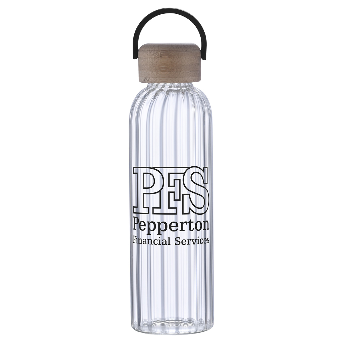 Eos 21 oz Glass Bottle w/ Bamboo Lid 1