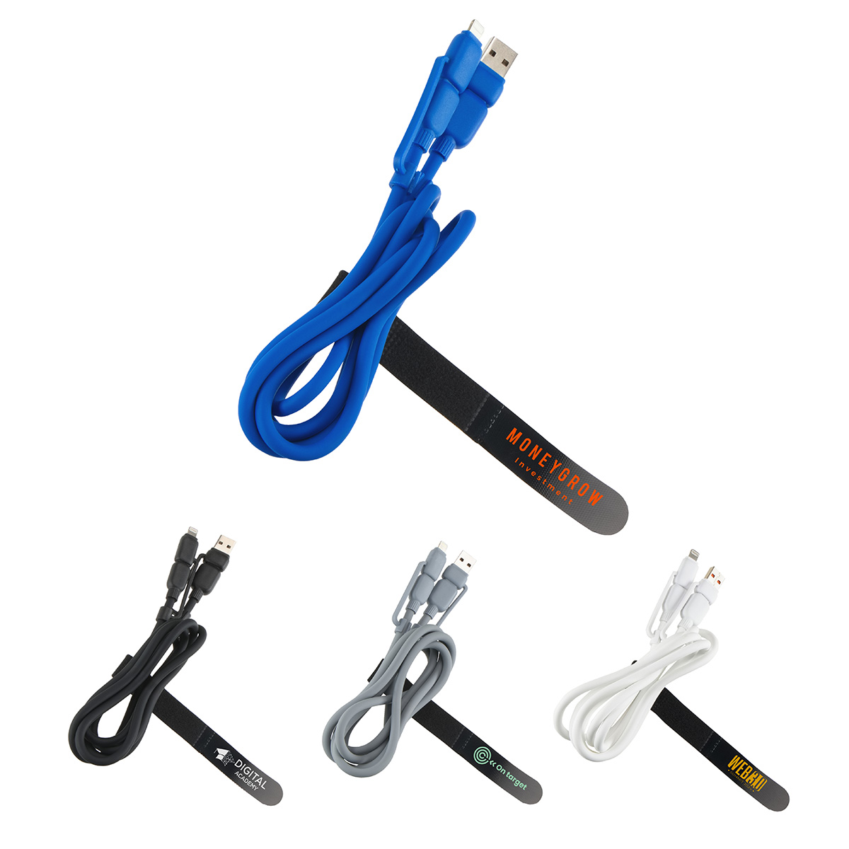 Torque Flex 4-in-1 60W PD 59" Silicone Charging Cable 1