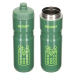 Lowa 25 oz Eco-Friendly Recycled Stainless Steel Bike Bottle - Navy Blue Lowa 25 oz Eco-Friendly Recycled Stainless Steel Bike Bottle - Navy Blue