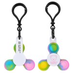 Push Pop Fidget Spinner Keyring - Rainbow Push Pop Fidget Spinner Keyring - Rainbow