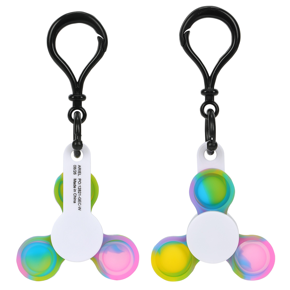 Push Pop Fidget Spinner Keyring 1