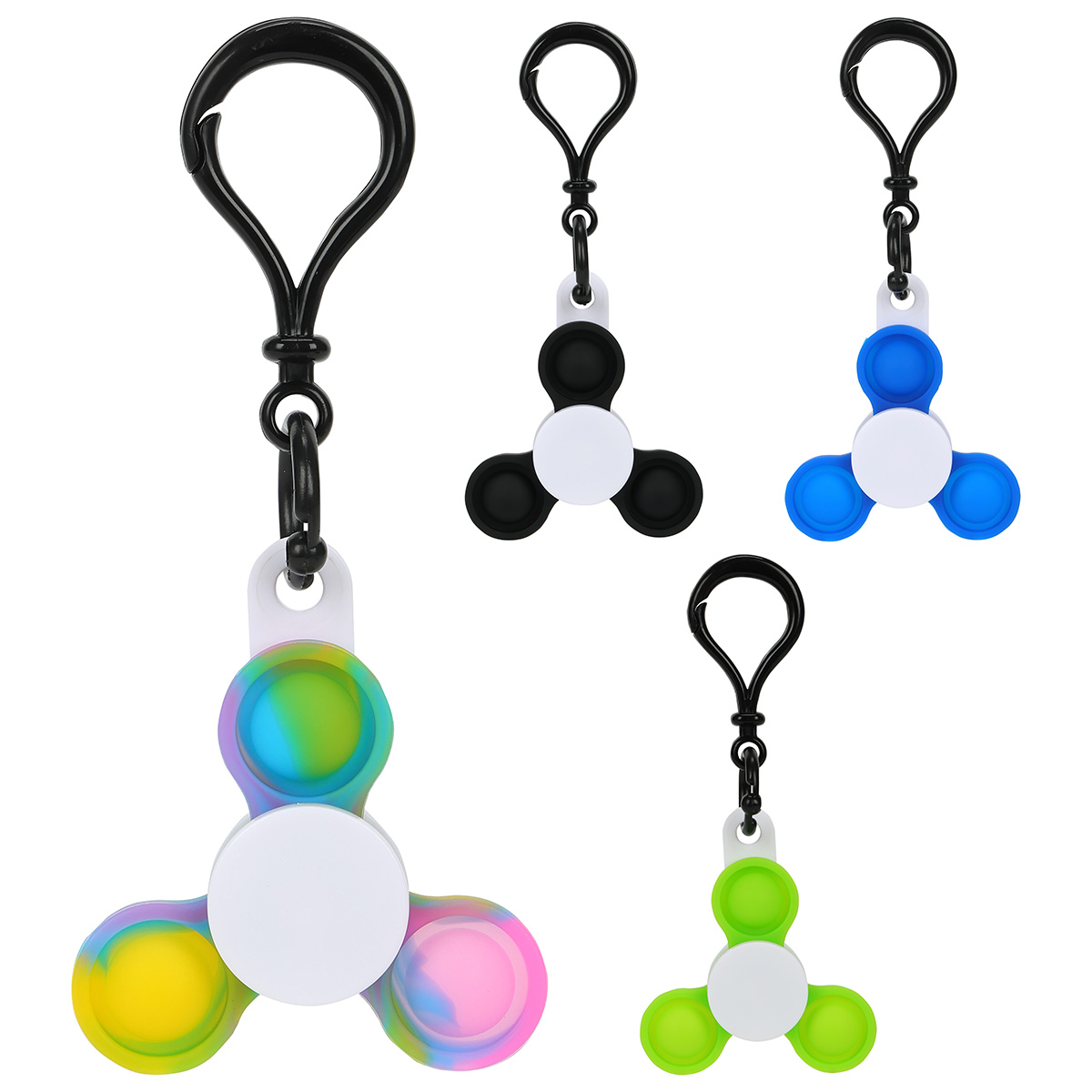 Push Pop Fidget Spinner Keyring 1
