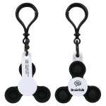 Push Pop Fidget Spinner Keyring - Black Push Pop Fidget Spinner Keyring - Black